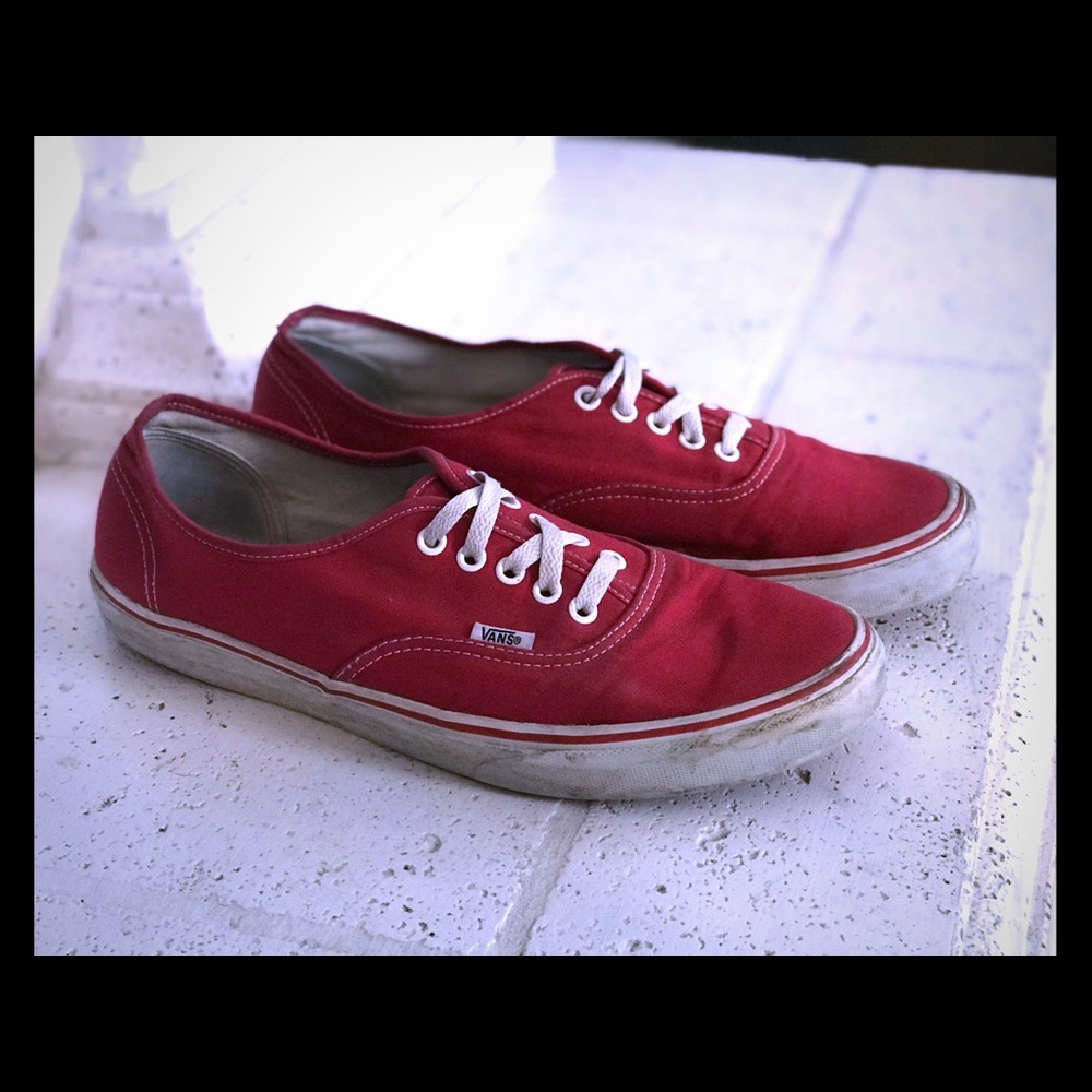 Red Vans size 11.5